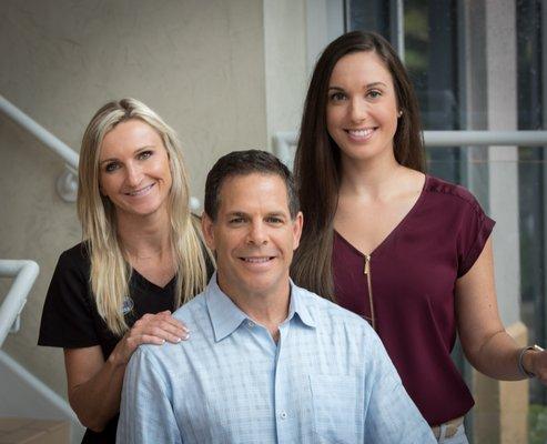 Pictured L-R: Monika Jandera, LME, Dr. Robert Finkelstein, DO, and Michelle Isaacs, ARNP.