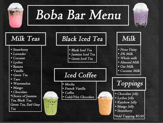 Now selling milk tea & boba/jelly