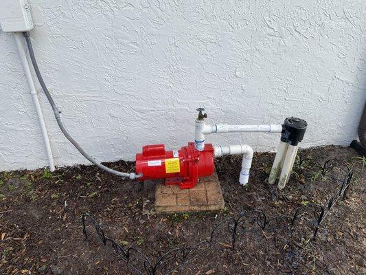 After we removed old irrigation pump....
My customer loves Red !!!!!