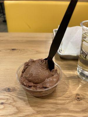 Double scoop chocolate custard- rich and delicious