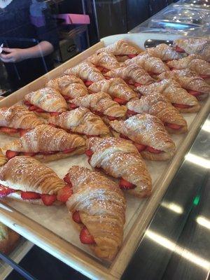 Strawberry croissants!! $1.75 each