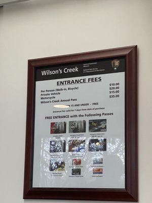 Entrance fees