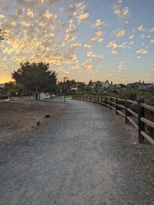 The walking trail from Otay Lakes back to Salt Creek Recreation Center