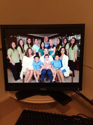 Snapshot of Dr. Wong(s)'s family & Staff@ Honolulu Eye Clinic on the PC!!