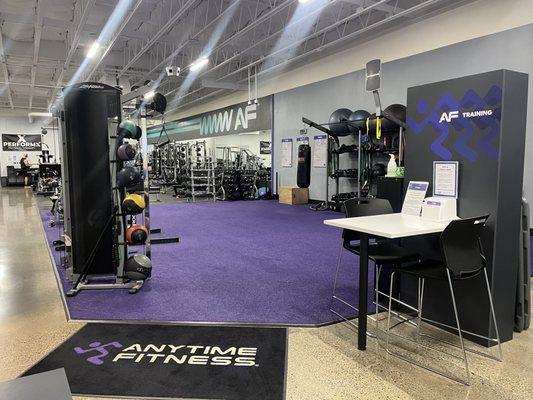 Team training area, where our coaches are ready to help you reach your goals!