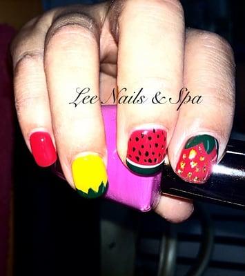 Gel Manicure with Designs