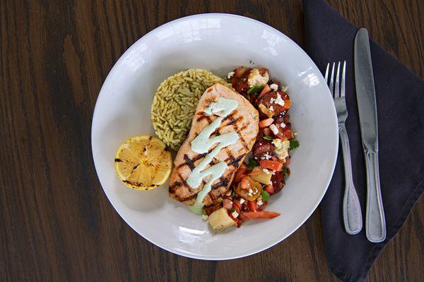 Salmon and Cilantro Lime Rice Bowl