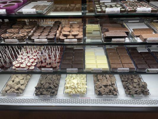 The different variety of chocolates offers