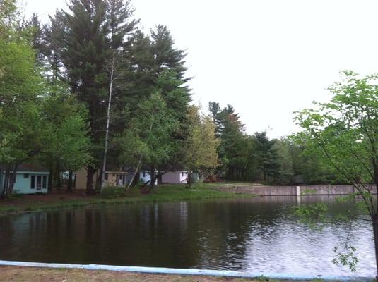 Frog catching pond (and the cabins)