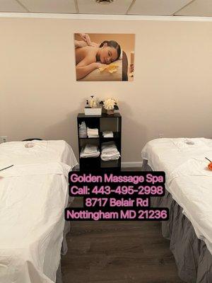 Couple Massage services are available too!