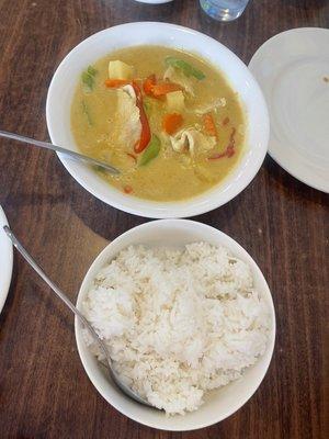 Coconut curry with chicken