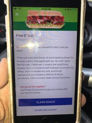 **BEWARE** Does NOT honor free sandwich coupon.