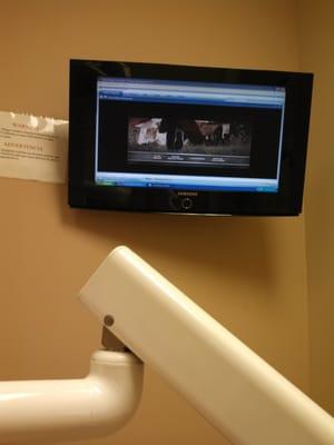 You get to watch a movie while waiting for the dentist.