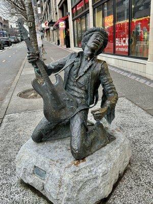 11.30.24 In the Capitol Hill neighborhood of Seattle stands a statue of guitar god Jimi Hendrix