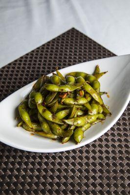 Spicy Garlic Edamame