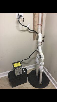 Sump pump installation