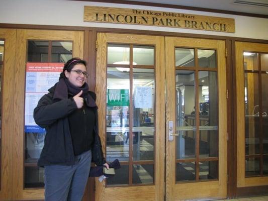 This is me at the Lincoln Park Library in my quest to visit every branch of the CPL system. I look horrible.