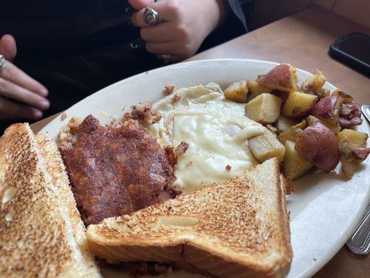 Egg breakfast plate