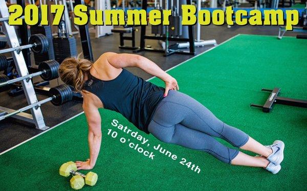 Bootcamps at 6:30 every Monday. 2017 Summer Bootcamp June 24th at 10 am