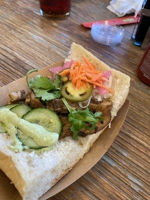 Jerk chicken sandwich