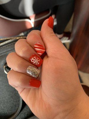 Holiday nails by Kelly!