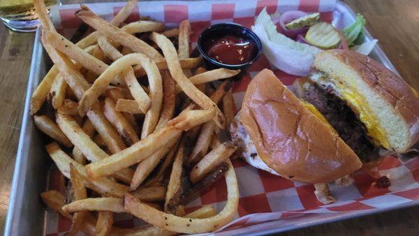 Hangover burger and fries