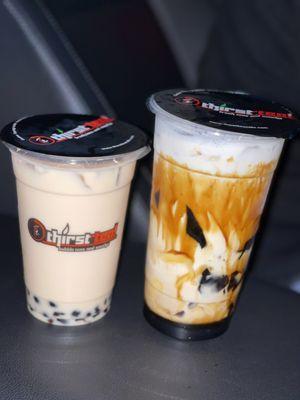 Boba milk tea and tiger stripe  @dangit.all