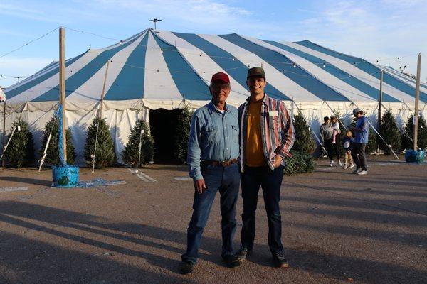 Jeff Sr & Jeff Jr - 2 of 3 Jeff Pattons running Dallas' oldest Christmas tree lot = Patton's Christmas Trees @ Mockingbird & Abrams Dallas