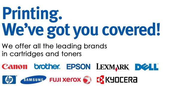 We carry all types of Toner Cartridges.  Brand Name and Compatible