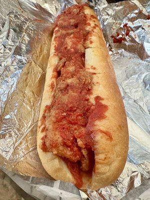 Chicken Parmigiana Sub.