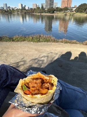 Burrito by the lake!