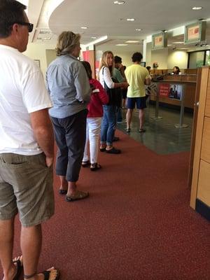 If you have something better to do than wait in lines of this scale in order to execute simple transactions, try another bank