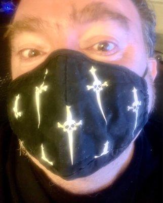 Really enjoy my cutting-edge COVID-mask-protocol look!