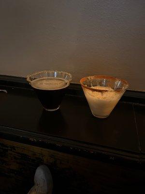 Espresso Martini and Irish Potato Martini