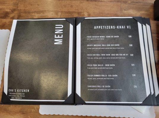 Menu 09/01