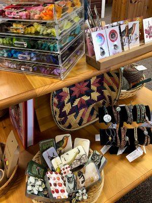 Handwoven baskets, jewelry and fun gifts.