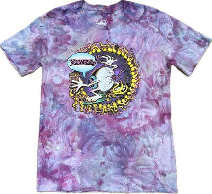 Tie-dye "Surfing Eyeball" by Rick Griffin shirt. Available on our website!