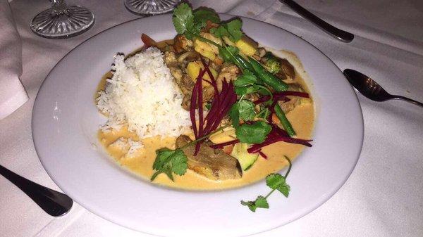 Yellow curry roast duck