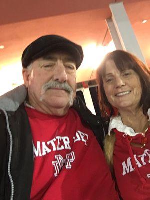 Galen and Laurie at Mater Dei Football Game.