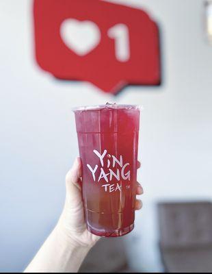 Cranberry Cooler: cranberry compote made in-house, cranberry juice and your choice of tea