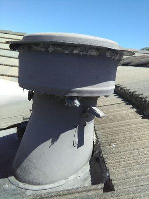 This is the vent cap of a top venting dryer-system