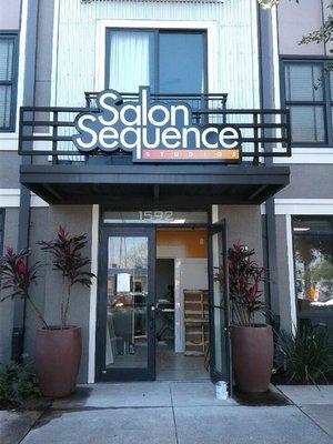 Exterior Custom Illuminated Business Sign.  Salon Sequence-Central Ave.