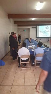 Dining hall at the Woodland Masonic Lodge