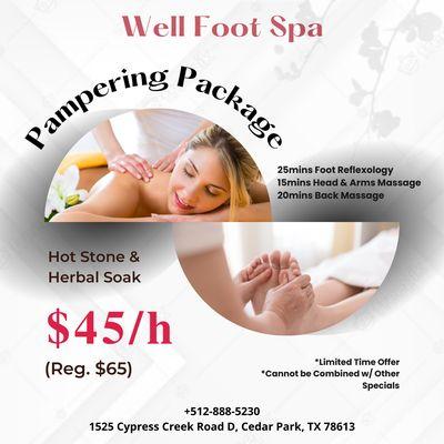 Well Foot Spa
 1525 Cypress Creek Road D, Cedar Park, TX 78613
 Call us at 512-888-5230