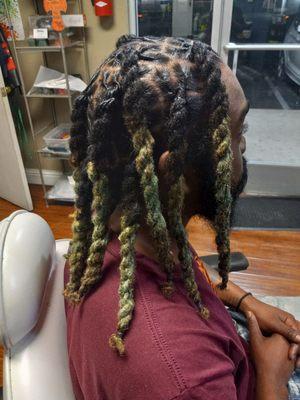 Wash retwist and styled