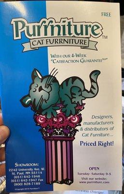 Purrniture hours and location