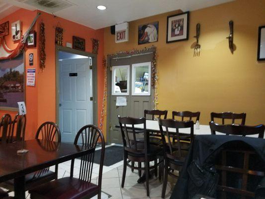 Upstairs dining area