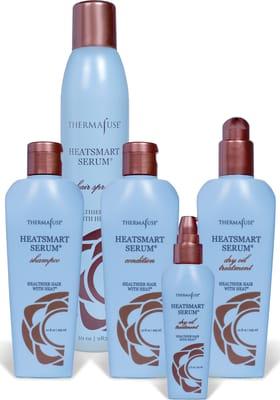 We only use Thermafuse!! The best stuff we've ever ever found that works on all hair types and completely transforms the hair!