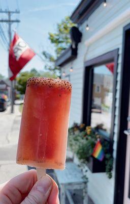 Delicious popsicles made from their juice blends.