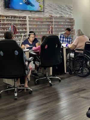 Different generations come for nail service at KLC